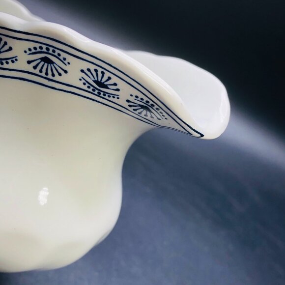 Vintage 60s Classic JG Meakin England BLUE NORDIC Sauce Gravy Boat - Picture 6 of 11